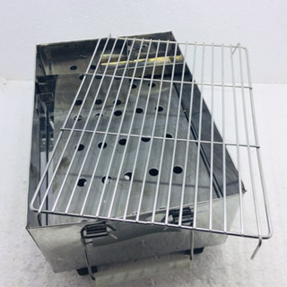 Bếp Nướng Than Hoa Inox Cỡ Lớn Có Vỉ Nướng Inox Dày Dặn