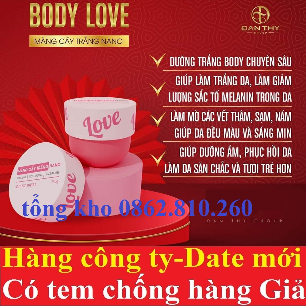 Kem cream body love siêu trắng màng cấy trắng Đan Thy thi