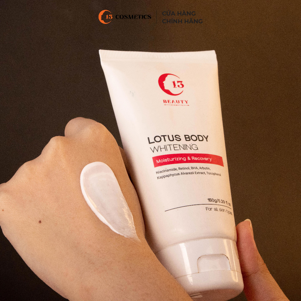 Combo Kem Dưỡng Thể Ngày và Đêm Lotus Body Cream Dưỡng Trắng, Cấp Ẩm Chuyên Sâu C13 Cosmetics Thu Trang