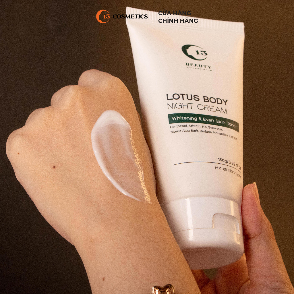 Combo Kem Dưỡng Thể Ngày và Đêm Lotus Body Cream Dưỡng Trắng, Cấp Ẩm Chuyên Sâu C13 Cosmetics Thu Trang