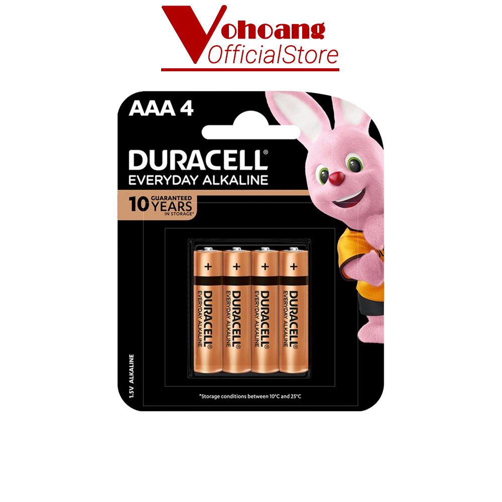 Hộp 12 vỉ Pin đũa AAA Duracell Alkaline dung lượng cao chống chảy - Vỉ 4 viên