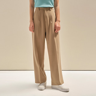 Andabove - Quần tây nữ ống Suông - Straight Pants - Màu Beige