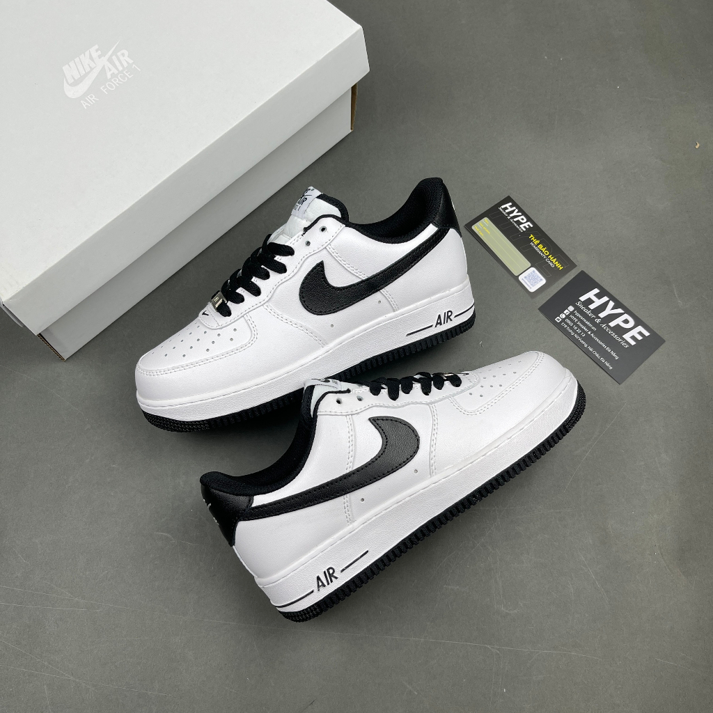 Giày Air Force 1 Low Black White ( af1 Gót đen ) - HYPE SNEAKER | Phiên bản 1:1 chuẩn.