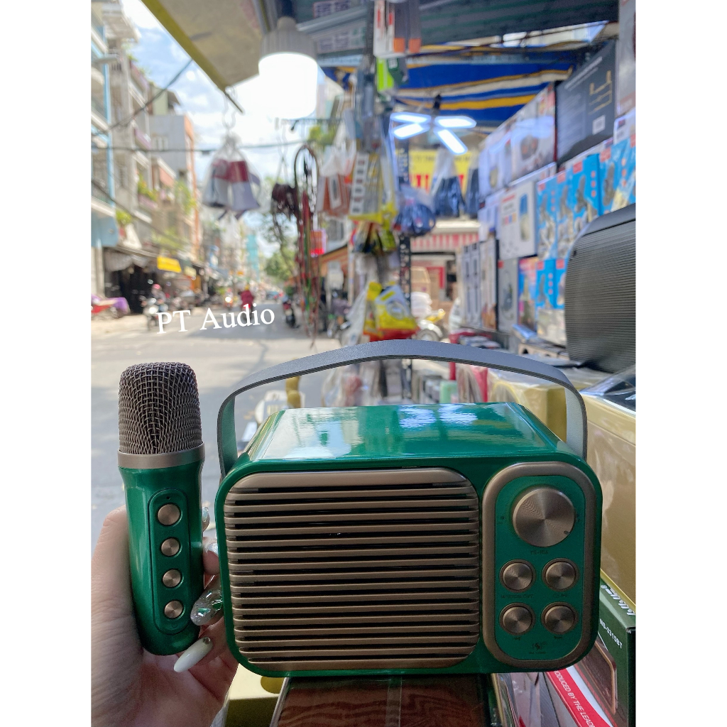 Loa karaoke bluetooth YS 104 nhỏ gọn, âm thanh siêu hay