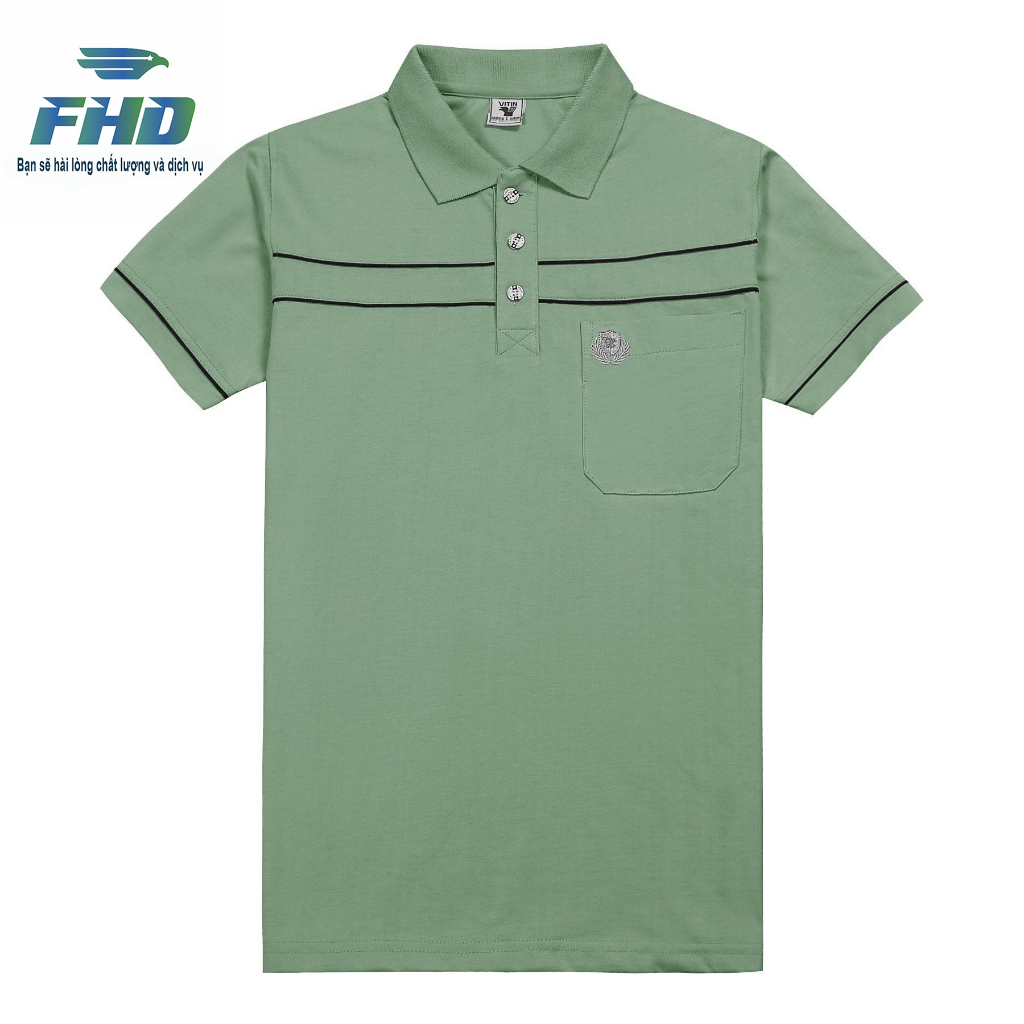 Áo thun cotton ngắn tay nam trung niên hàng tốt giá xưởng FHDA001