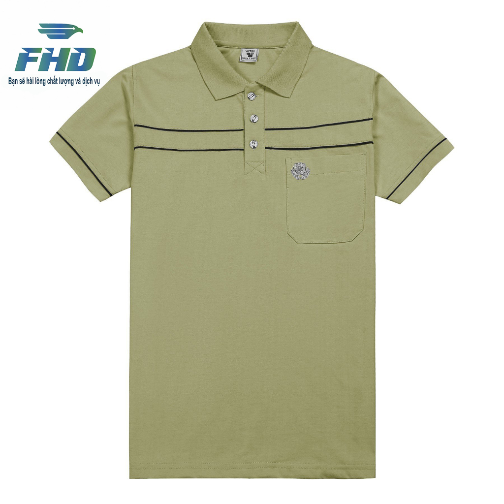 Áo thun cotton ngắn tay nam trung niên hàng tốt giá xưởng FHDA001
