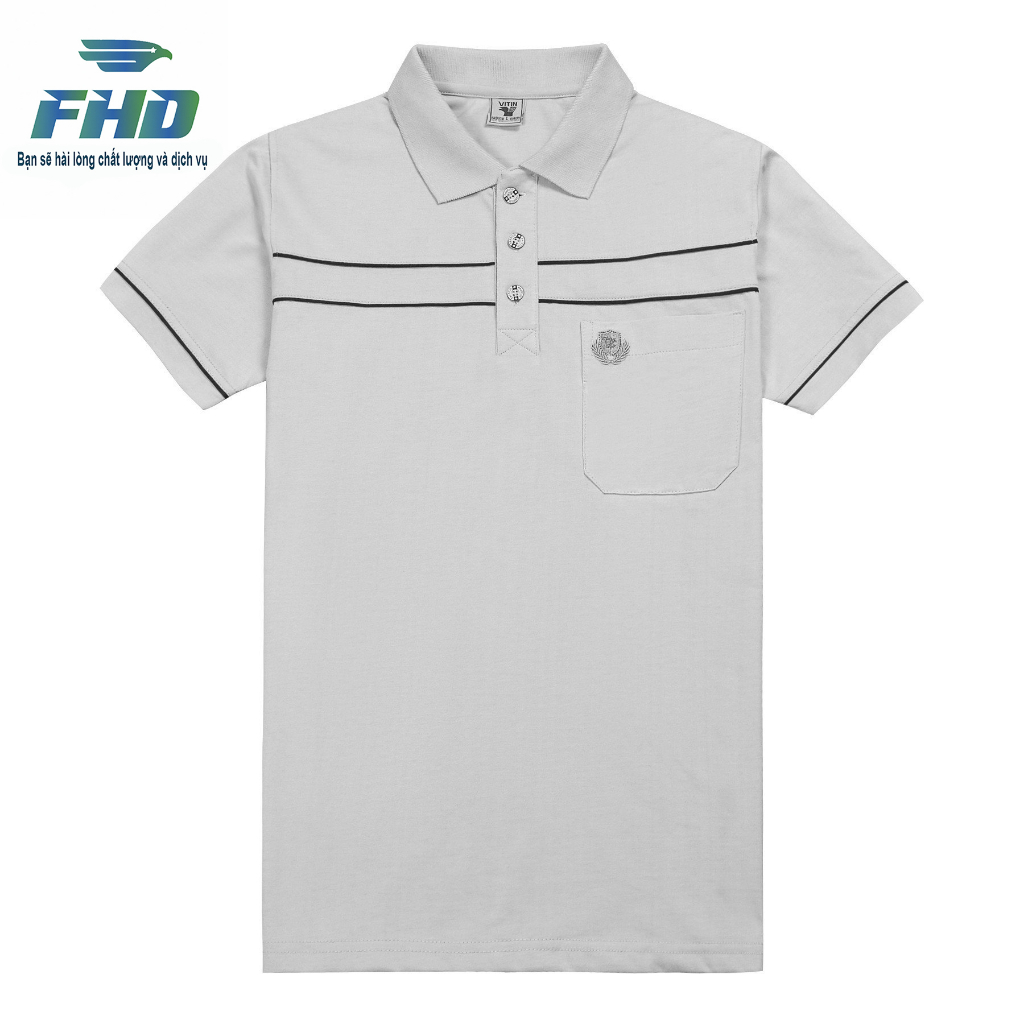 Áo thun cotton ngắn tay nam trung niên hàng tốt giá xưởng FHDA001