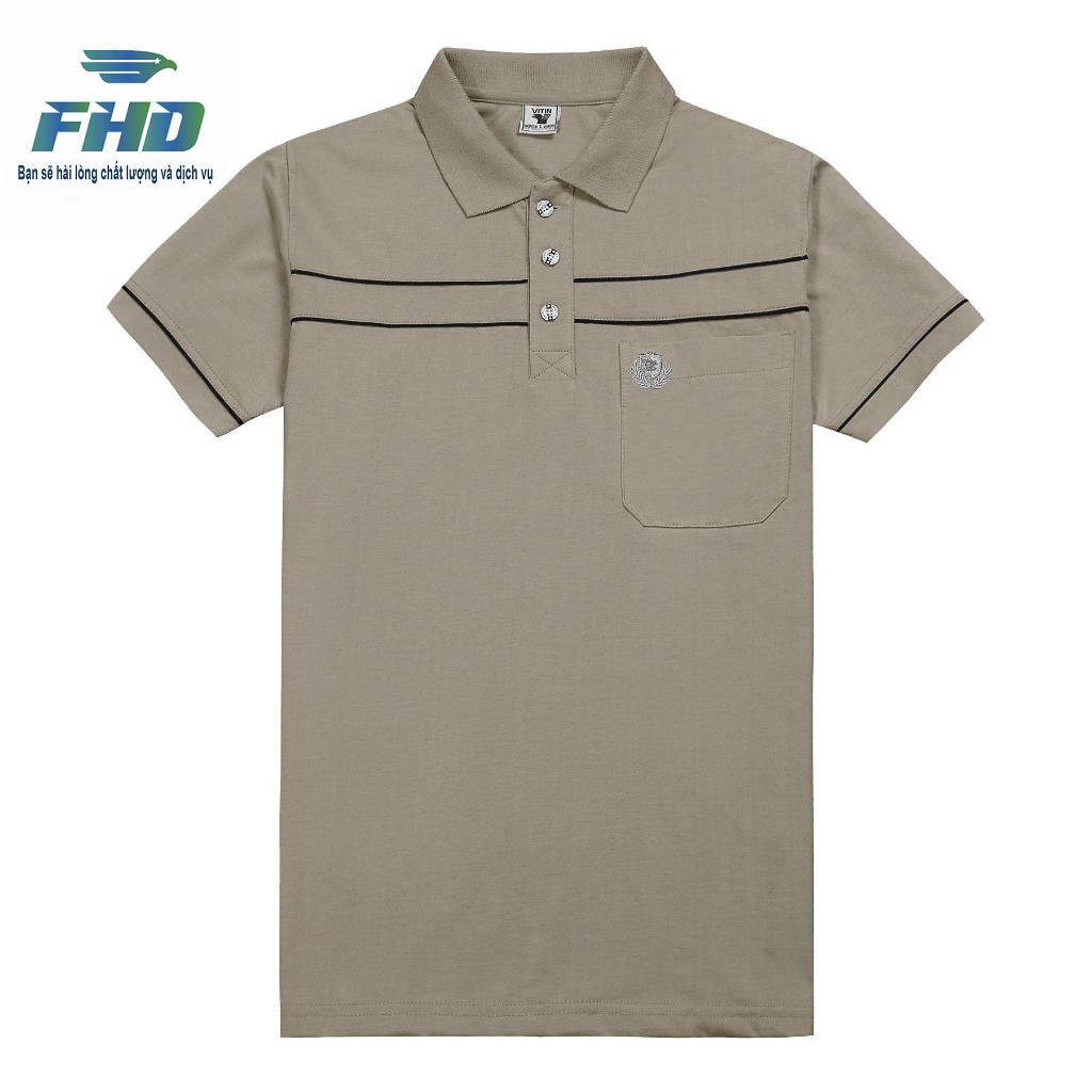 Áo thun cotton ngắn tay nam trung niên hàng tốt giá xưởng FHDA001