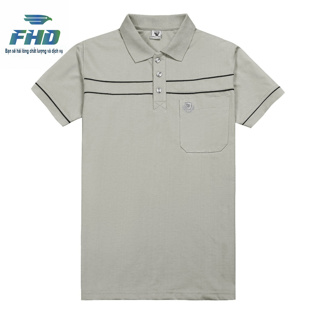 Áo thun cotton ngắn tay nam trung niên hàng tốt giá xưởng FHDA001
