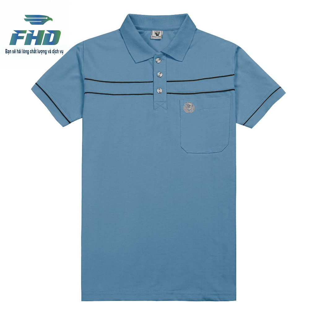 Áo thun cotton ngắn tay nam trung niên hàng tốt giá xưởng FHDA001