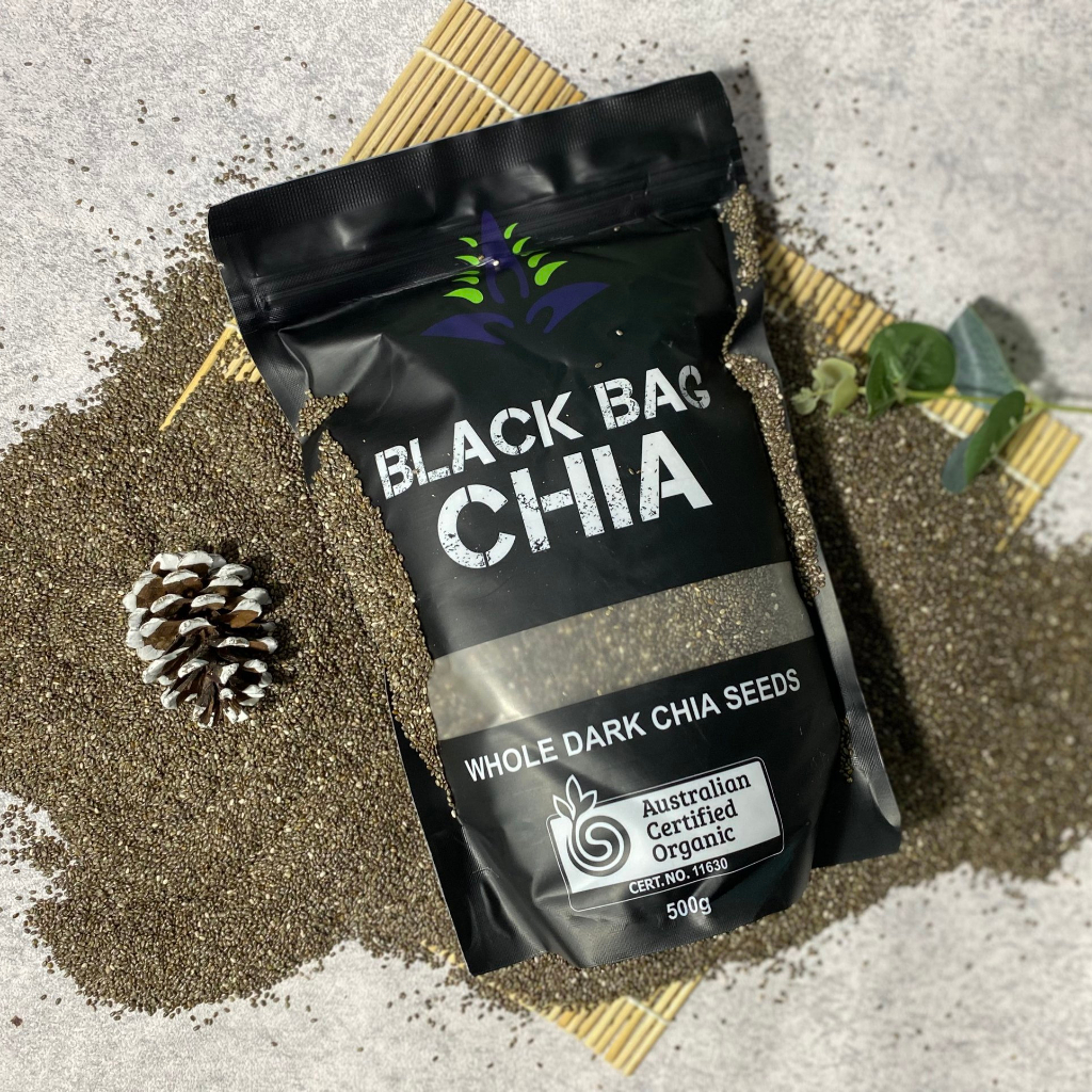 Hạt Chia Đen Hữu Cơ Úc (Gói 100g,200g,300g) -Túi zip