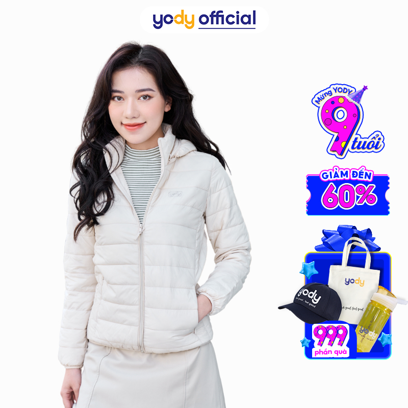 Áo phao nữ 3S siêu nhẹ YODY có mũ siêu ấm gấp gọn tiện lợi nhiều màu - PHN5000 NPH3
