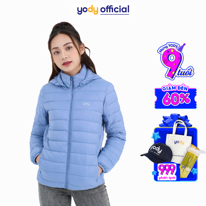 Áo phao nữ YODY siêu nhẹ có mũ form ôm nhẹ nhàng giữ ấm tốt - PHN5000 NPH4