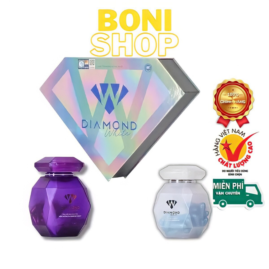 Viên uống trắng da ngọc trinh diamond white Day & Night - GHB (Chính Hãng tem nguyên) Hộp 30 viên *2 Hộp