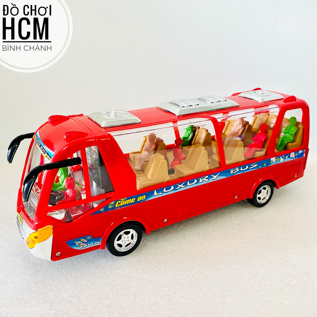 Đồ chơi trẻ em xe buýt chở hành khách dành cho bé thích mô hình xe bus chở học sinh, xe ô tô 2609B