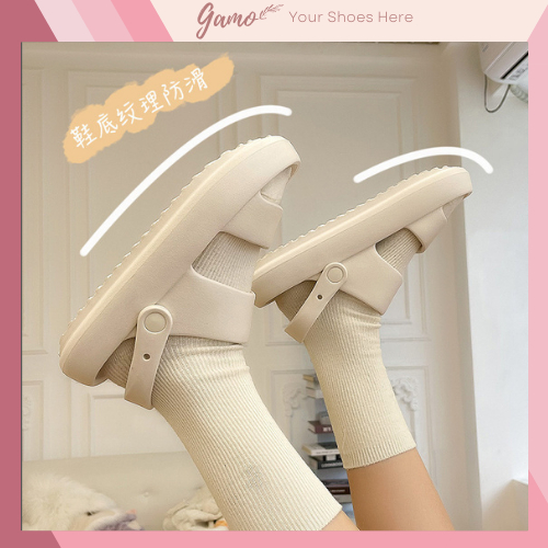 Sandal nữ dép quai hậu đế bánh mì 3cm Gamo kiểu dáng hai quai ngang sandal 2 kiểu đi học dễ thương cute Ulzzang