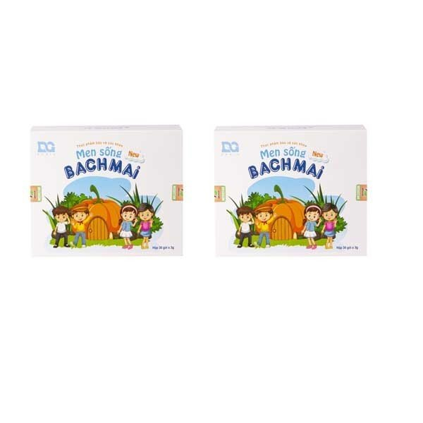Combo 2 hộp Men sống Bạch Mai NEW Men vi sinh cho bé Táo bón Biếng ăn Tiêu chảy giúp tiêu hóa trẻ Ăn ngon