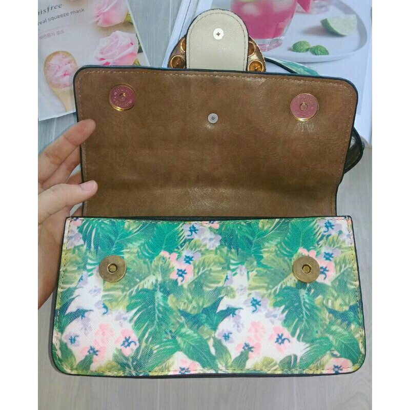 ⚘Túi si 2hand vintage hoa nhiệt đới độc lạ