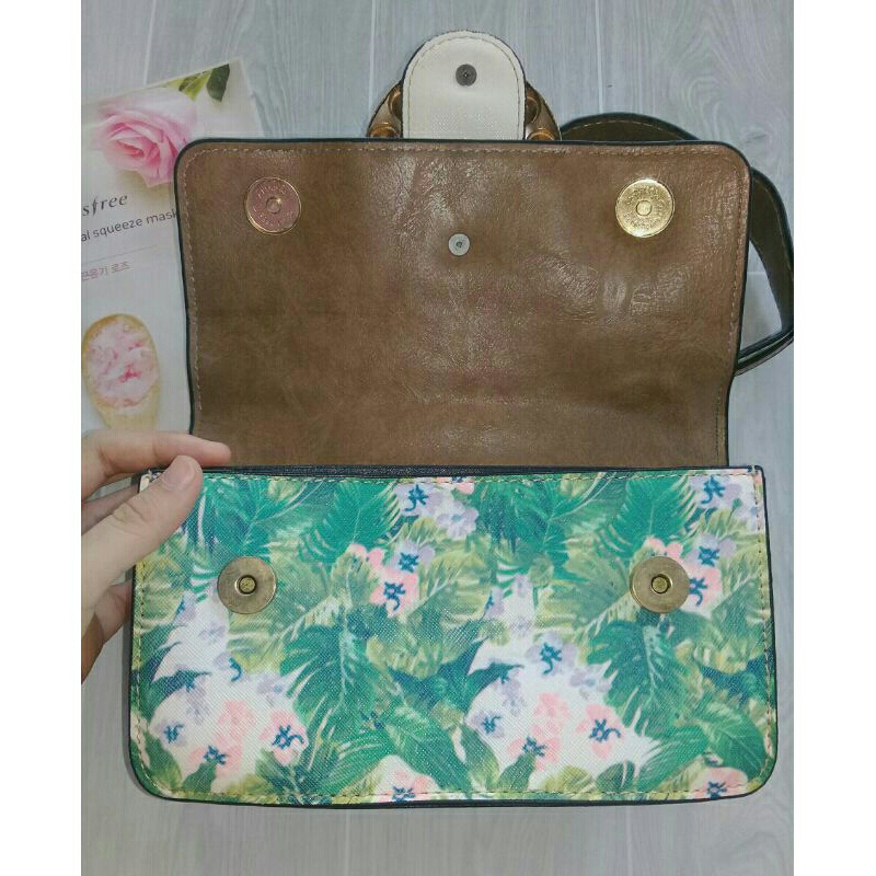 ⚘Túi si 2hand vintage hoa nhiệt đới độc lạ