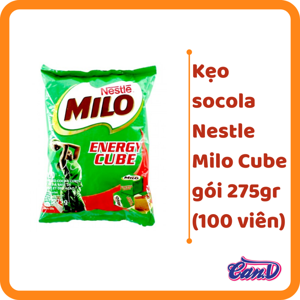 Kẹo Nestle Milo Cube gói 275gr (100 viên)
