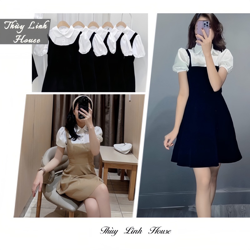 Váy chữ A cổ yếm tiểu thư. MSV333