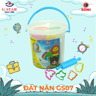 Đất nặn tạo hình 7 màu gstar gs07-300p kèm 4 khuôn và 1 cây lăn sản xuất tại thái lan - vpp happy kids