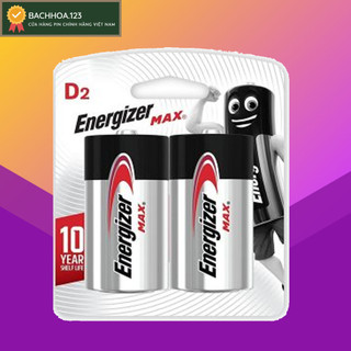 Pin đại D Energizer Alkaline 1.5v Max Power Seal (Vỉ 2 viên) Mẫu mới