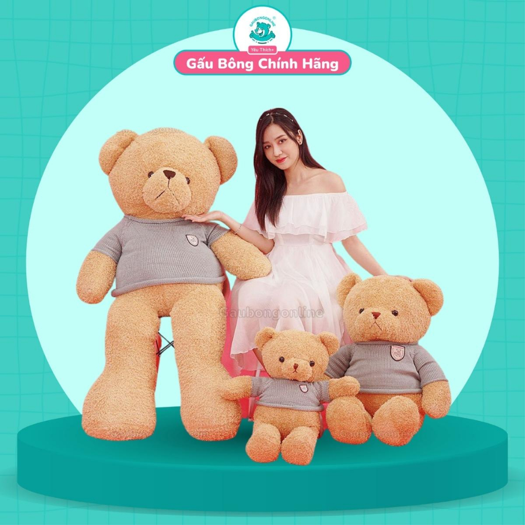 Gấu Bông Teddy Head Tales Size To Khổng Lồ Cao Cấp Gấu Bông Online