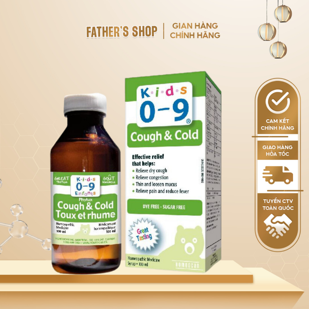 Siro cúm ngày Canada cho bé - Enfant Cough & Cold Syrup 100ml