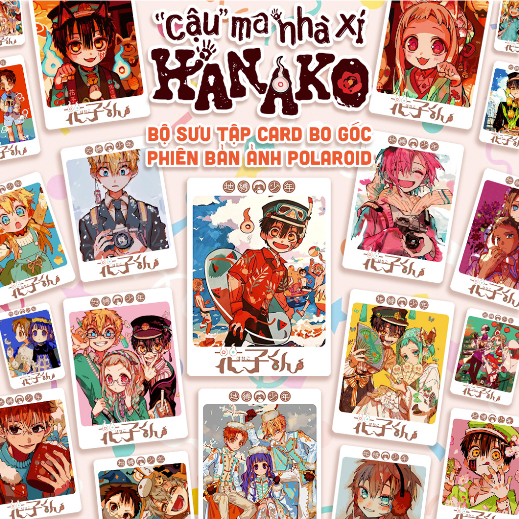 Combo 9 ảnh card bo góc polaroid HANAKO CẬU MA NHÀ XÍ - Jibaku Shounen Hanako-kun đẹp dễ thương