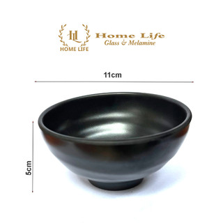 Bát cơm đen LBW045| Bát con melamine đen nhám