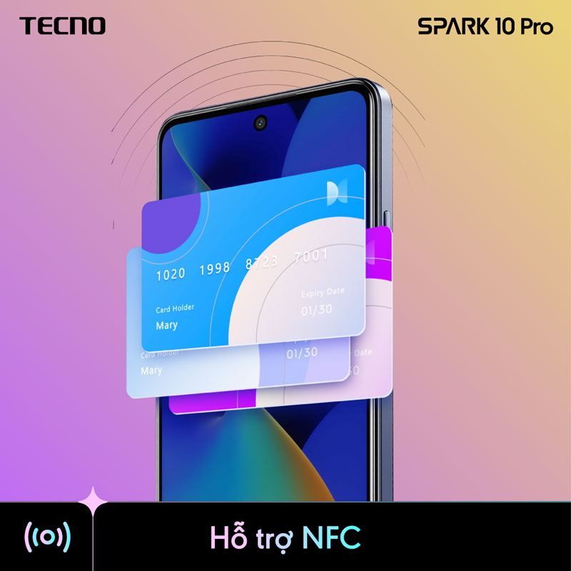 Điện thoại Tecno SPARK 10 Pro 8GB/128GB - Helio G88 | 5000 mAh | Sạc nhanh 18W