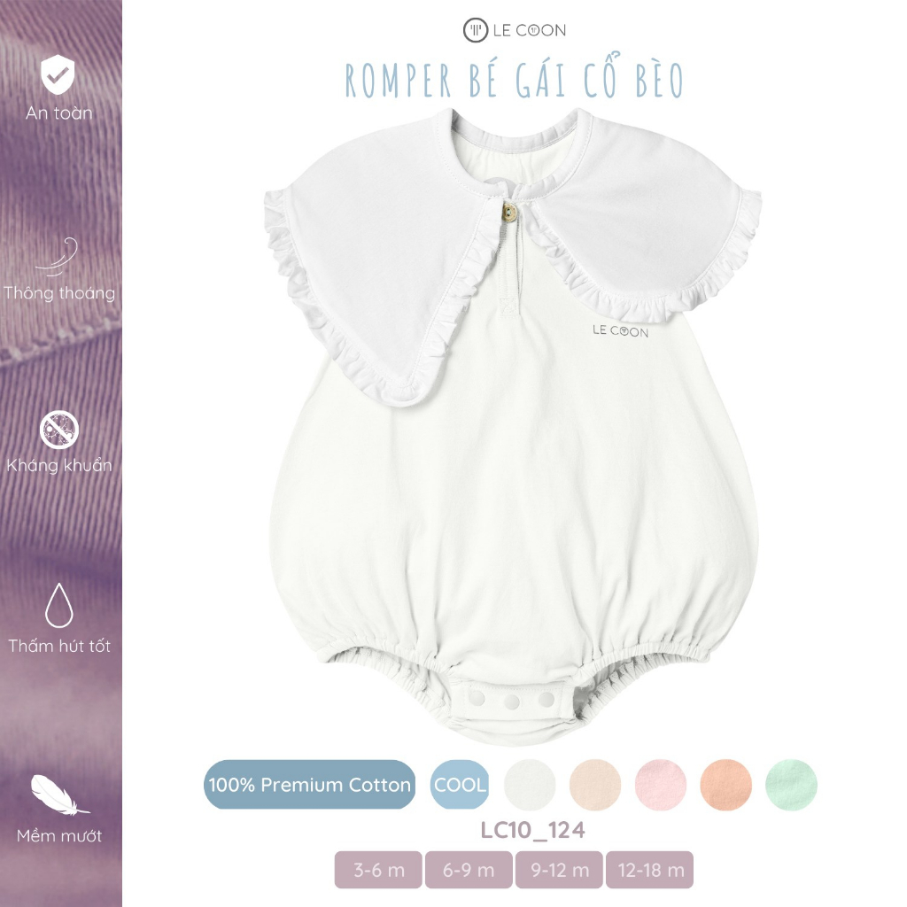 LE COON - Romper Bé Gái Cổ Bèo - COOL