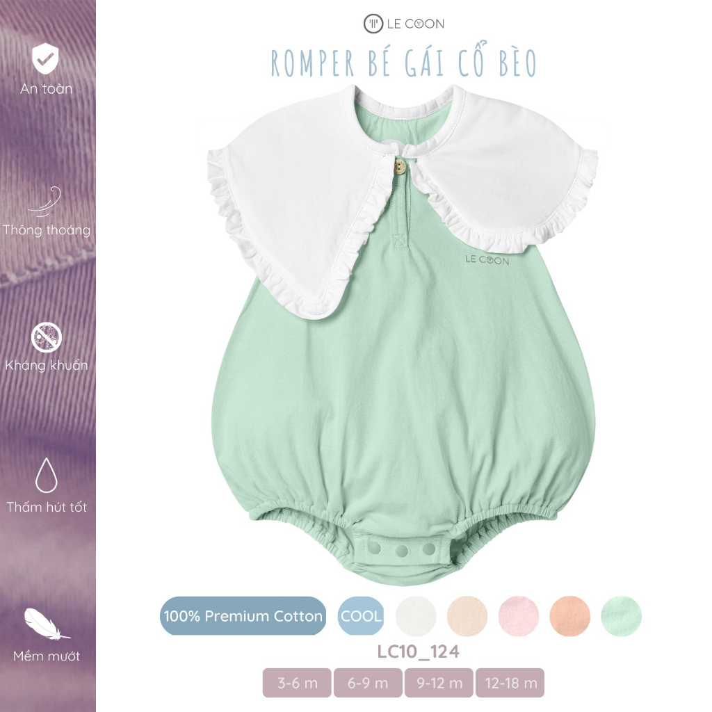 LE COON - Romper Bé Gái Cổ Bèo - COOL