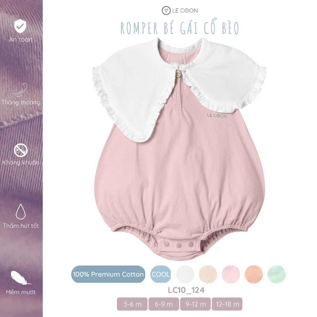 LE COON - Romper Bé Gái Cổ Bèo - COOL