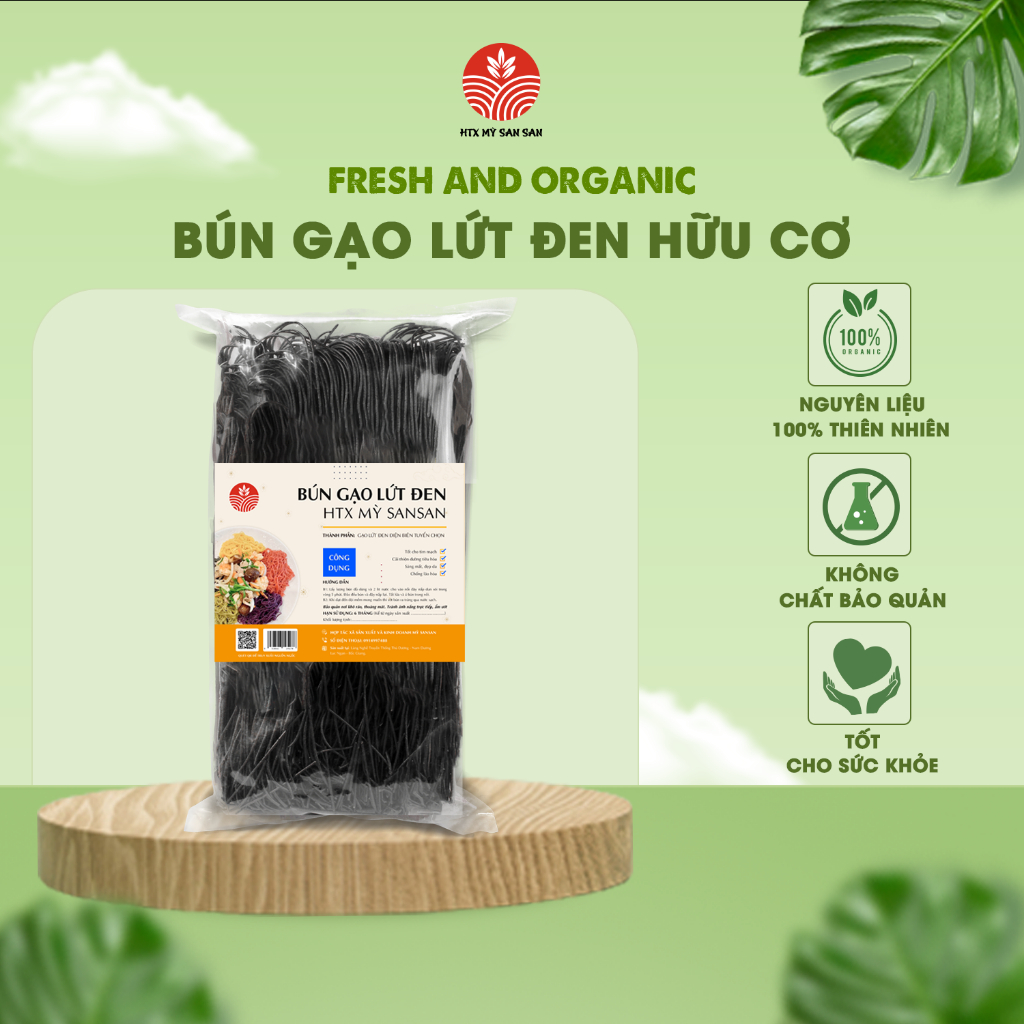 Bún gạo lứt chũ đen Sansan giảm cân ăn kiêng cho người Eatclean Gymer yoga ăn chay bổ sung vitamin chất sơ 250g