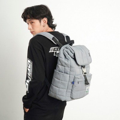 Balo nam nữ đi học đi làm BAMA Quilted Backpack 2nd chống nước nhiều ngăn đựng laptop 15.6 inch