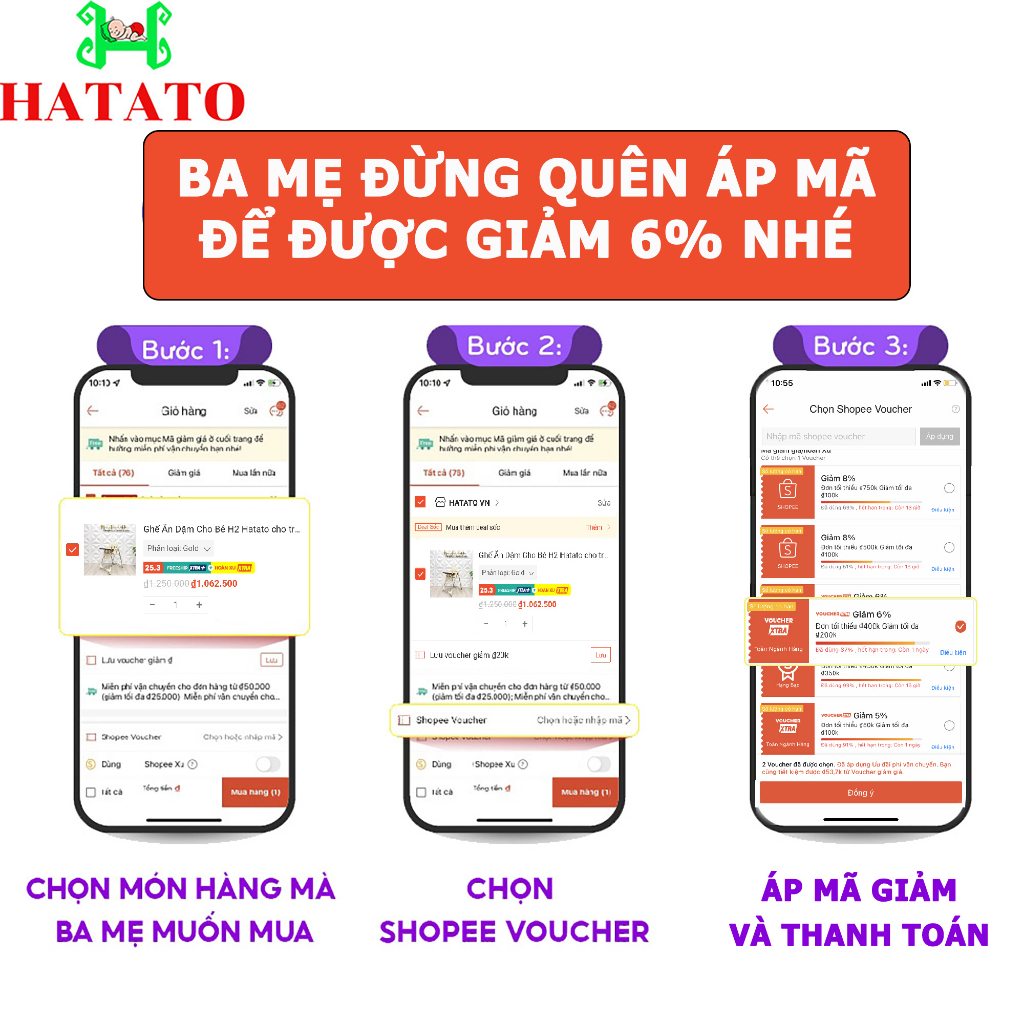 Xe đẩy cho bé H268 Hatato BH-2 năm mẫu xe đẩy cho bé 2 chiều 3 tư thế và xe đẩy cho trẻ sơ sinh đến 3 tuổi