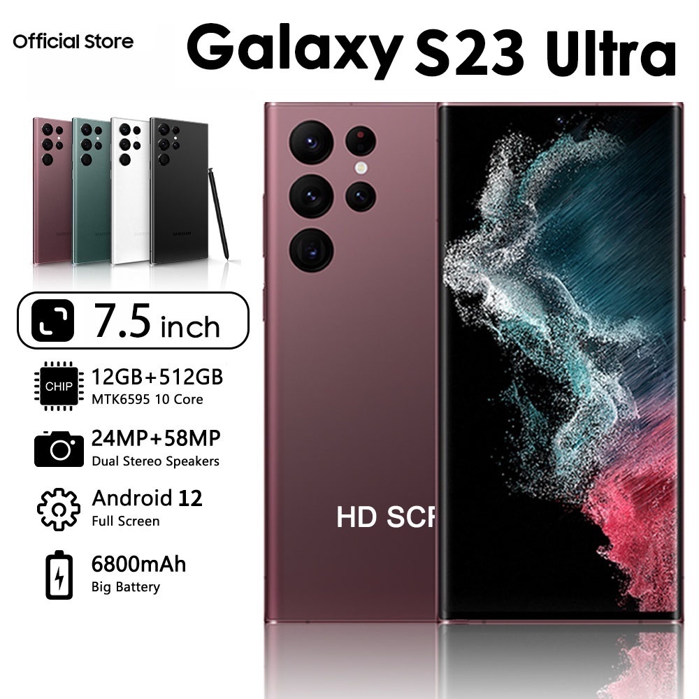 Điện Thoại Galaxy S23 Ultra Chính hãng Bán điện thoại di động mới 2023 Android 5g điện thoại thông minh chơi game