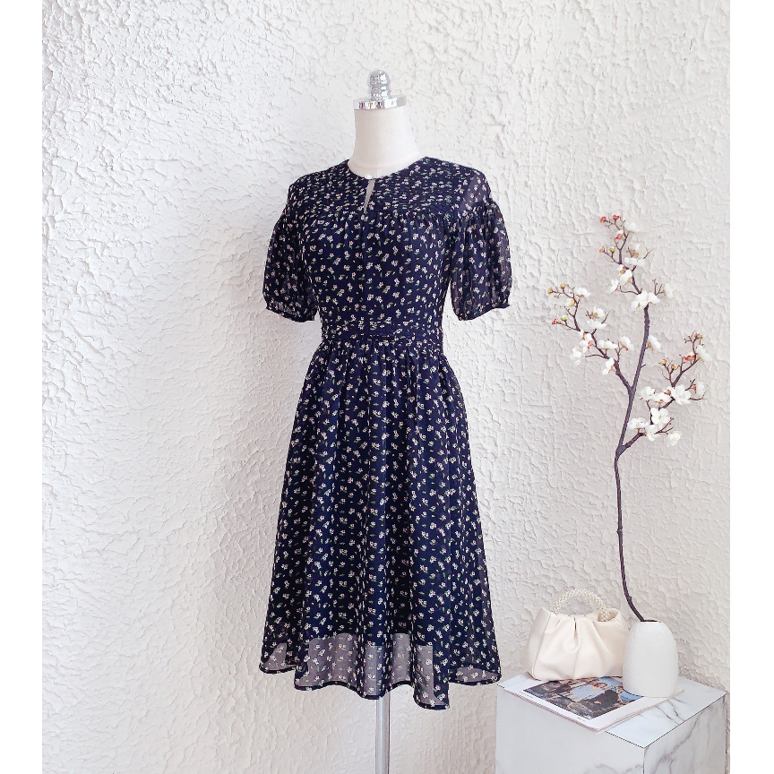 Đầm xếp ly FOR HER tay ngắn DA0623