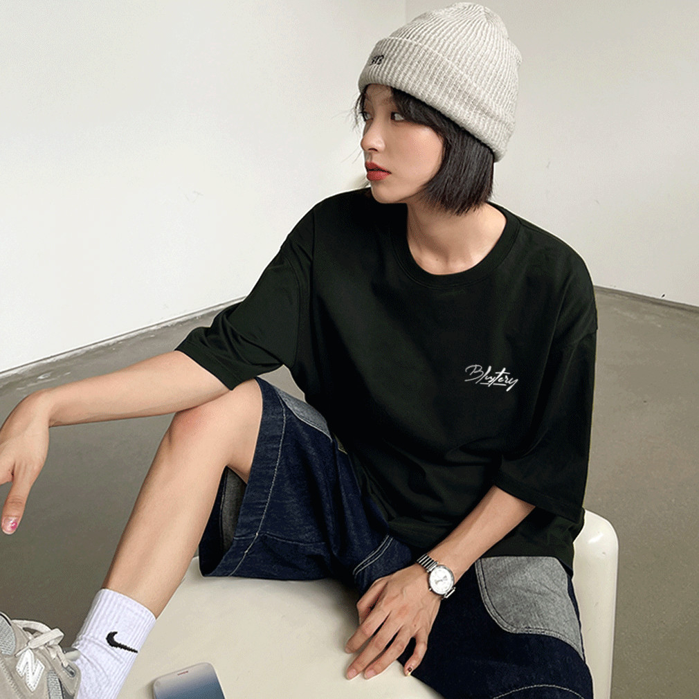 Áo thun form rộng unisex BLUSTERY Signage vải cotton cao cấp co giãn, dày dặn Local Brand