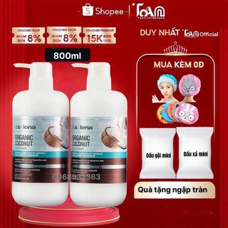 DẦU GỘI XẢ HƯƠNG DỪA ORGANIC COCONU PHỤC HỒI MỀM MƯỢT 800ML