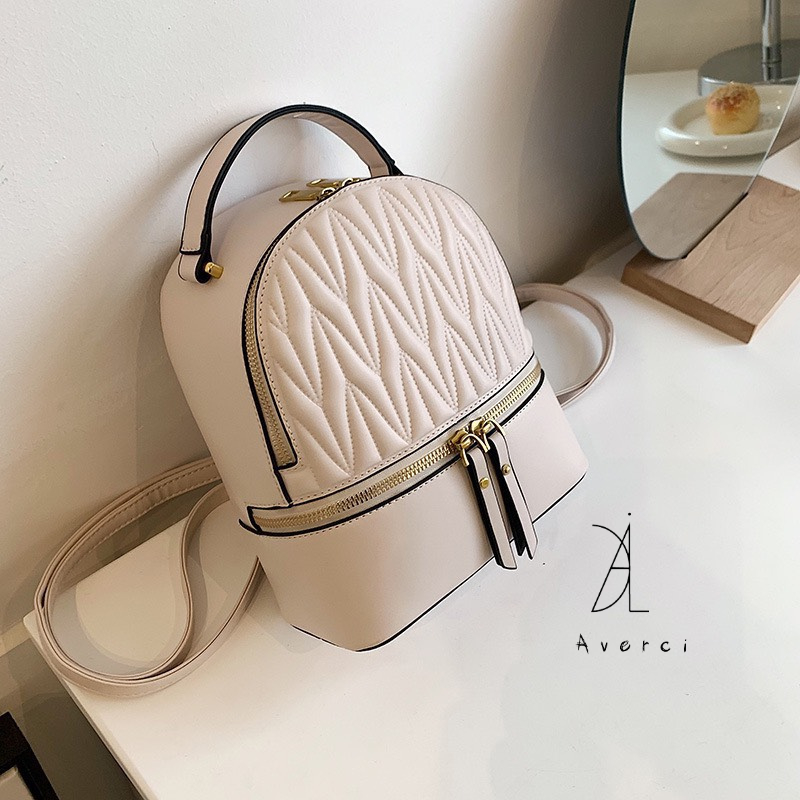 AVERCI Balo Đa Năng, Balo Mini Xinh Xắn Chất Da Mềm Mượt 3 Ngăn Đựng Phong Cách Trẻ Trung AVC313958
