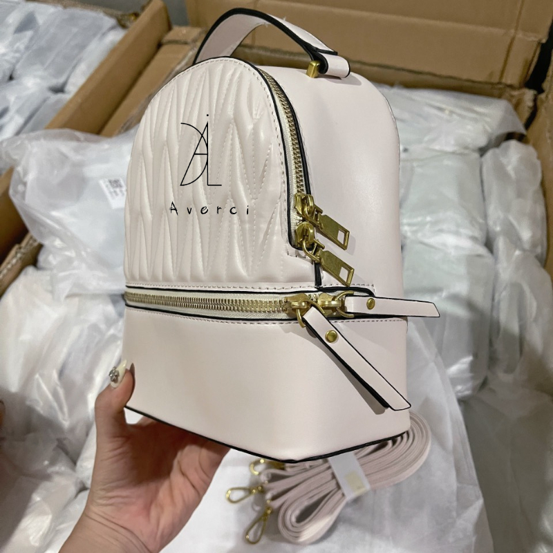 AVERCI Balo Đa Năng, Balo Mini Xinh Xắn Chất Da Mềm Mượt 3 Ngăn Đựng Phong Cách Trẻ Trung AVC313958