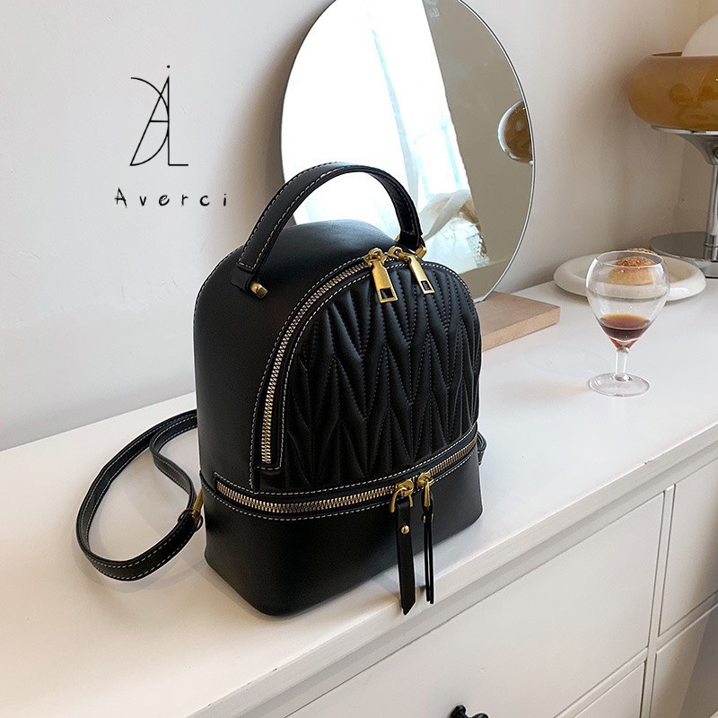 AVERCI Balo Đa Năng, Balo Mini Xinh Xắn Chất Da Mềm Mượt 3 Ngăn Đựng Phong Cách Trẻ Trung AVC313958