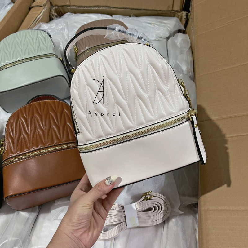 AVERCI Balo Đa Năng, Balo Mini Xinh Xắn Chất Da Mềm Mượt 3 Ngăn Đựng Phong Cách Trẻ Trung AVC313958