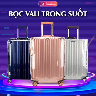 Vỏ Bọc Vali Kéo Nhựa Bamozo Trong Suốt Màu Nâu Siêu Bền Áo Bọc Chống Xước Chống Nước Bụi Bẩn Áo Vali Tiện Lợi