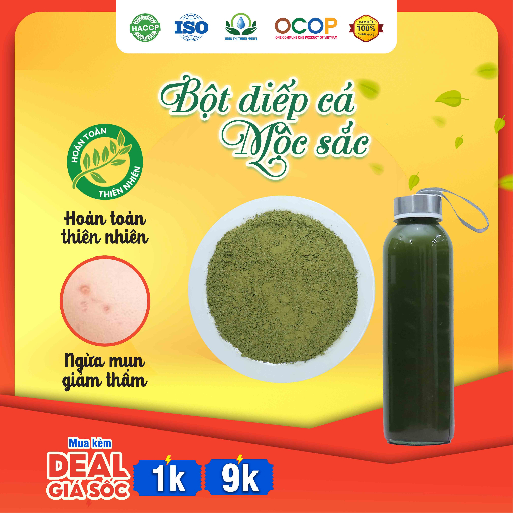 Bột Diếp Cá Nguyên Chất Ngừa Mụn, Giảm Các Vết Thâm Và Thanh Nhiệt Cơ Thể Lọ 150G - SIÊU THỊ THIÊN NHIÊN