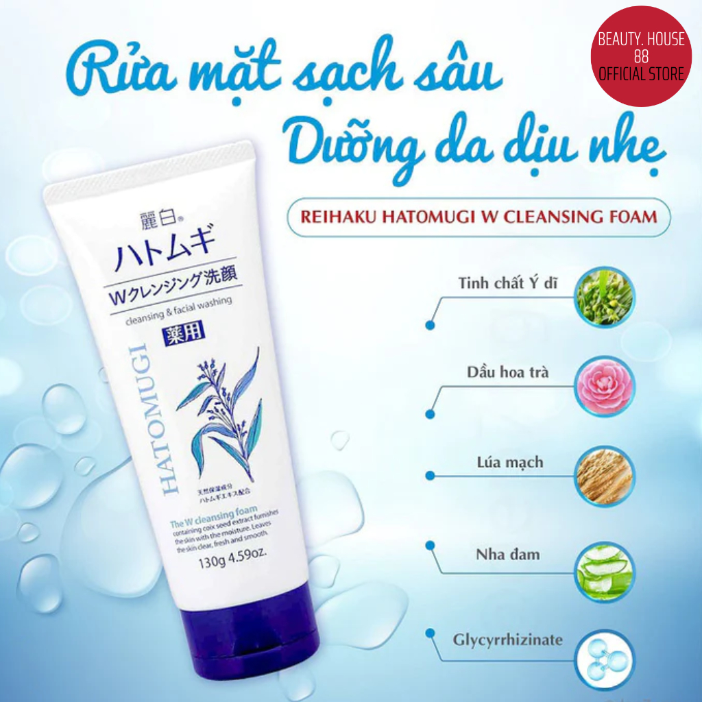 Sữa Rửa Mặt Hatomugi Cleansing And Facial Washing Chính Hãng