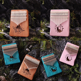 Đàn Kalimba 17 phím gỗ Akeshi gỗ anh đào hình cá voi tiếng hay freeship Đàn kalimba piano 17 tặng kèm phụ kiện